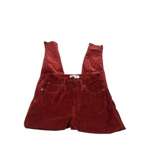 Madewell Corduroy Pants 27T Burgundy Corduroy High-Rise Skinny Pants Modern Chic